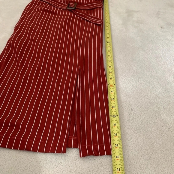 BURNT Umber color form fitting stripes dress, XS-S - Picture 8 of 15